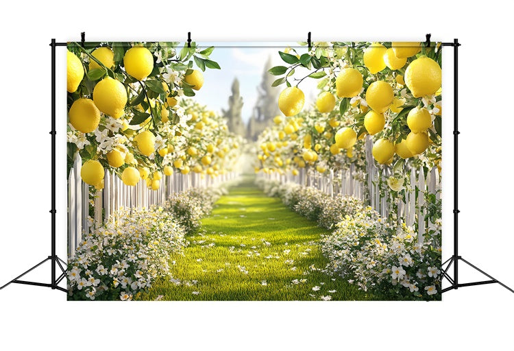Zitrone Backdrop Sunny Lemon Path Sommer Backdrop CSH5-125