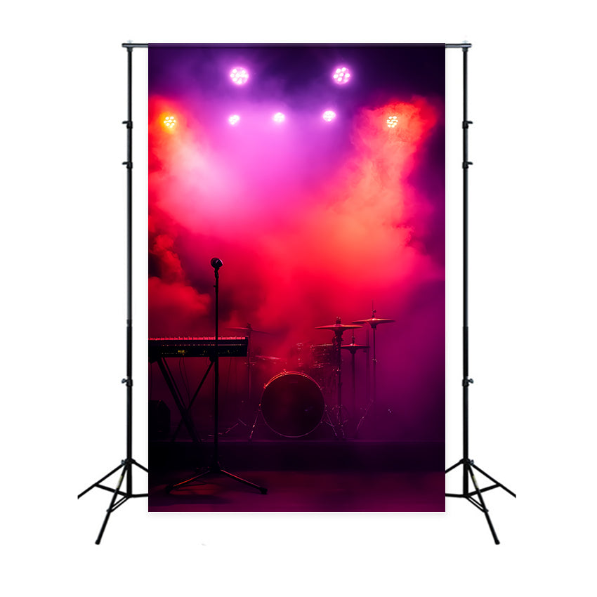 Konzert Bühne Backdrop Rauch Lichter Konzert Nacht Backdrop CSH5-151