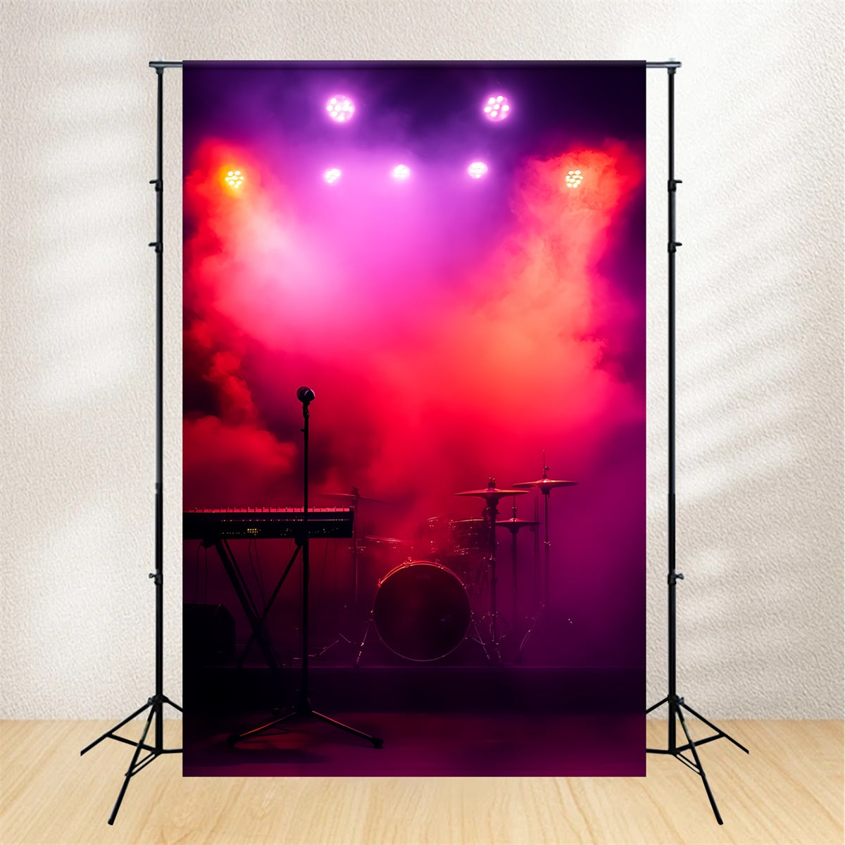 Konzert Bühne Backdrop Rauch Lichter Konzert Nacht Backdrop CSH5-151