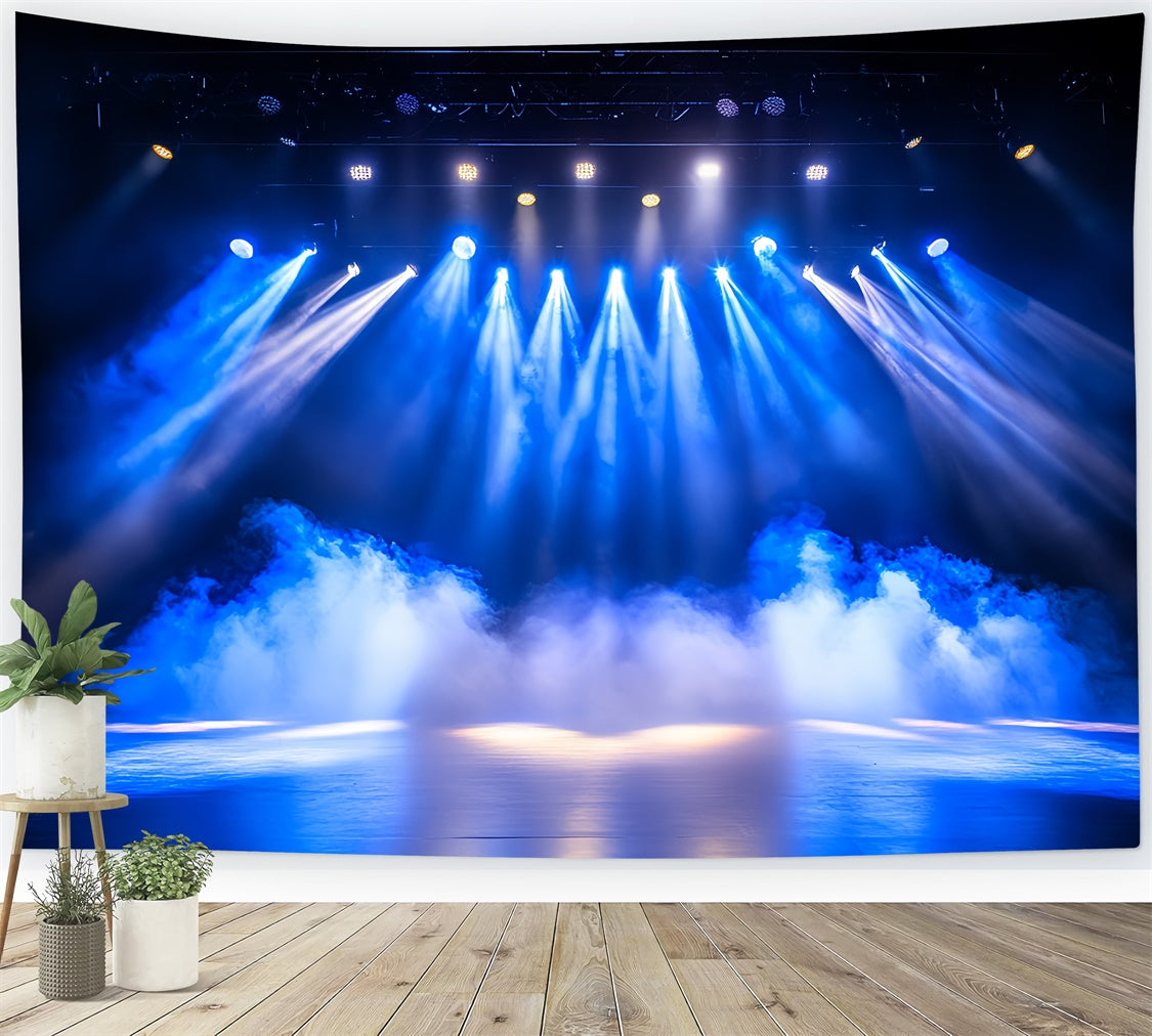Konzertbühnen-Hintergrundkulisse Blue Beam Smoke Show Backdrop CSH5-153