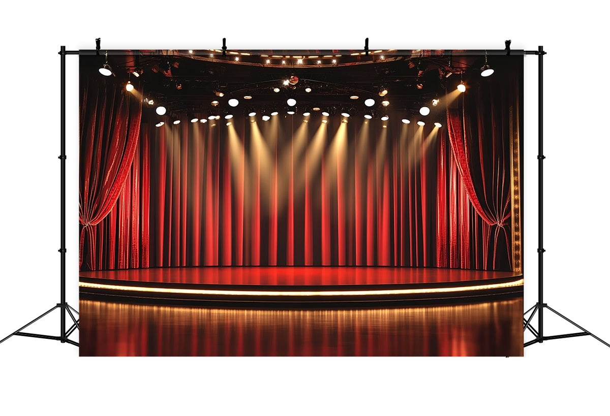Broadway Bühne Backdrops Broadway Theater Vorhang Scheinwerfer Backdrop CSH5-160