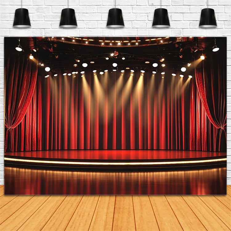 Broadway Bühne Backdrops Broadway Theater Vorhang Scheinwerfer Backdrop CSH5-160