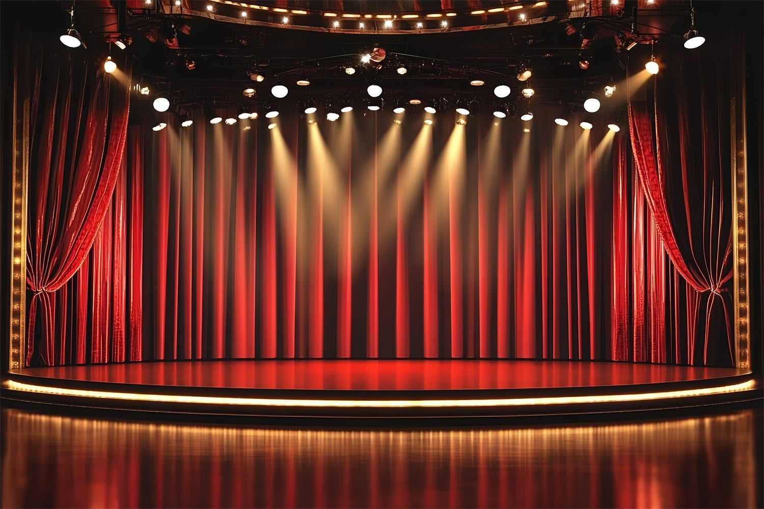 Broadway Bühne Backdrops Broadway Theater Vorhang Scheinwerfer Backdrop CSH5-160