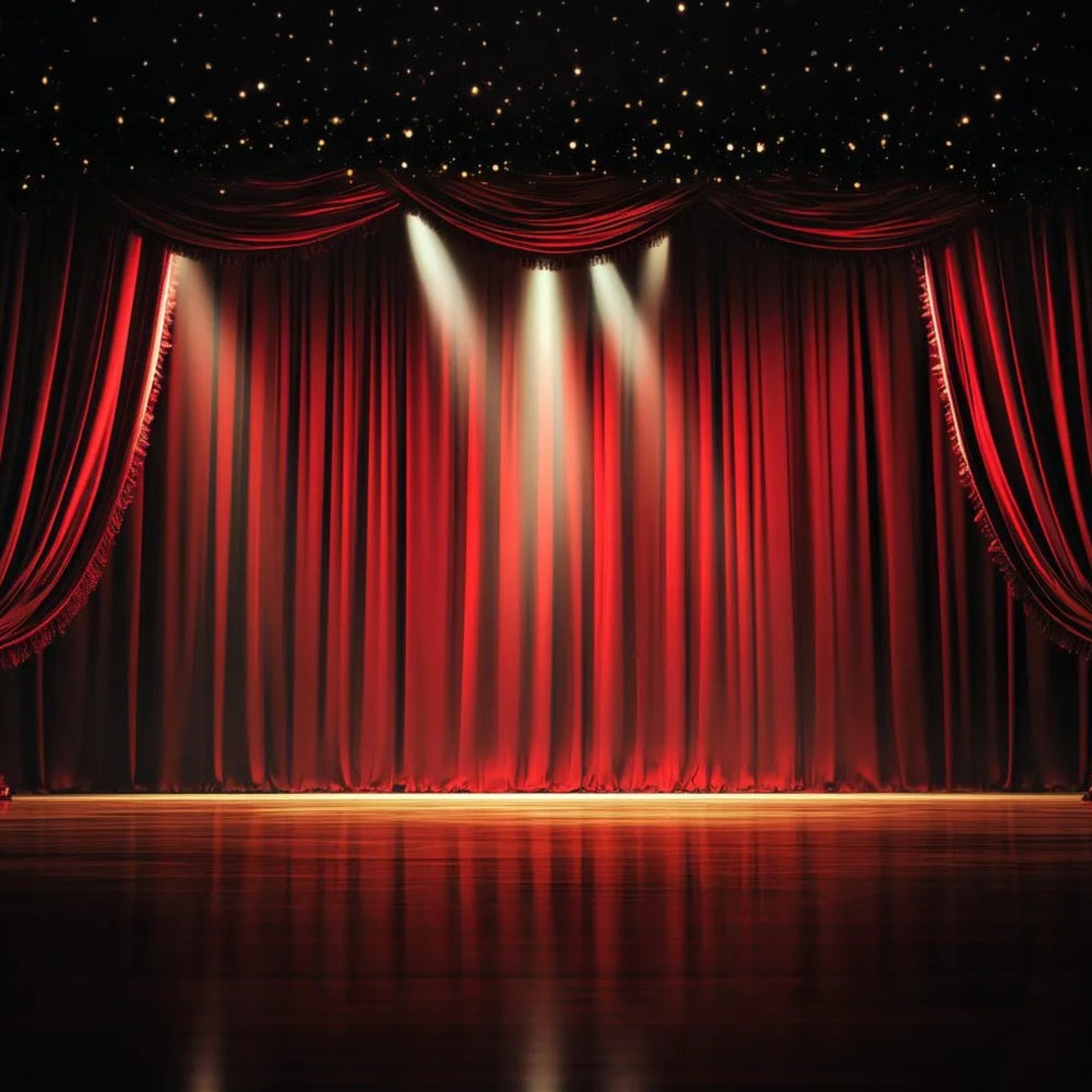 Broadway Bühne Backdrops Vintage Lichter Vorhänge Backdrop CSH5-161