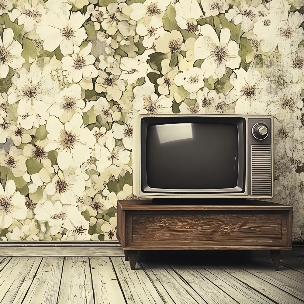 70er Jahre Backdrop Floral Wohnzimmer Vintage Backdrops CSH5-176