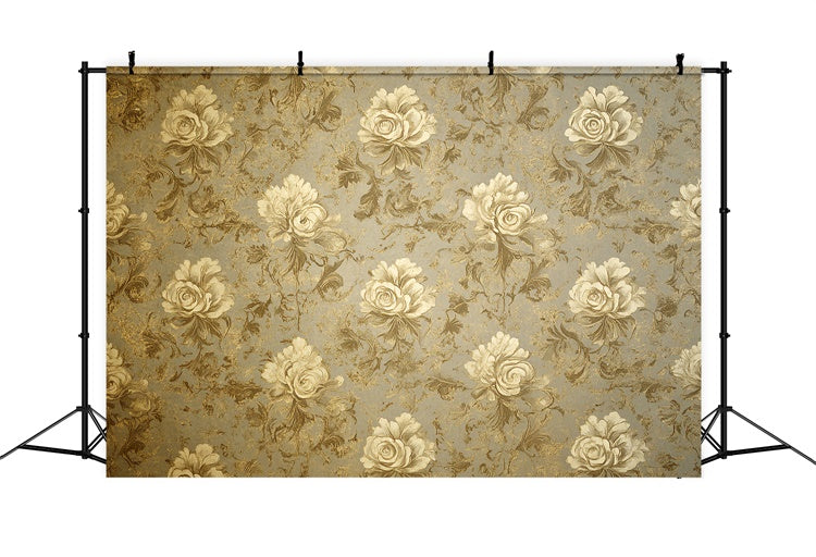 70er Jahre Backdrop Elegante Rose Muster Vintage Backdrop CSH5-179