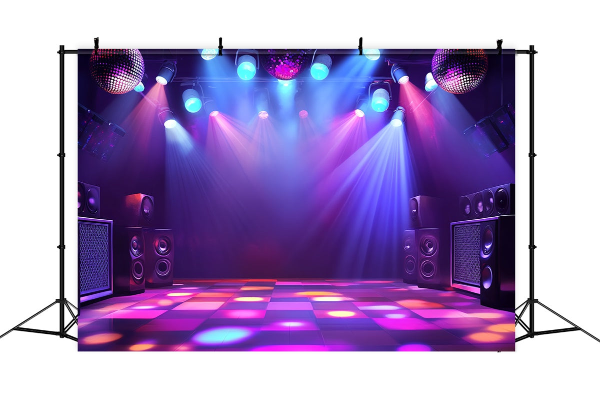 80er Jahre Backdrop Club Disco Lichter Lautsprecher Vintage Backdrop CSH5-184