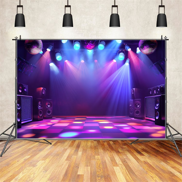 80er Jahre Backdrop Club Disco Lichter Lautsprecher Vintage Backdrop CSH5-184