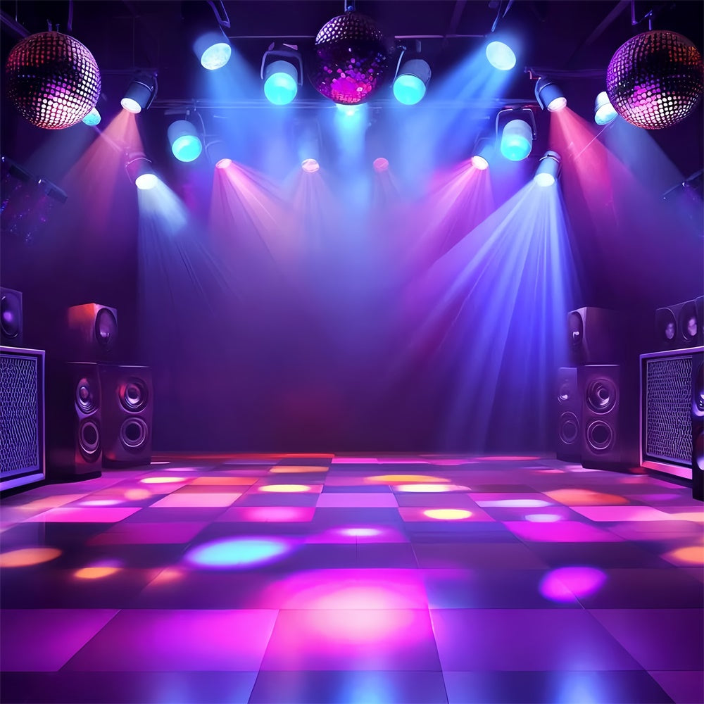 80er Jahre Backdrop Club Disco Lichter Lautsprecher Vintage Backdrop CSH5-184