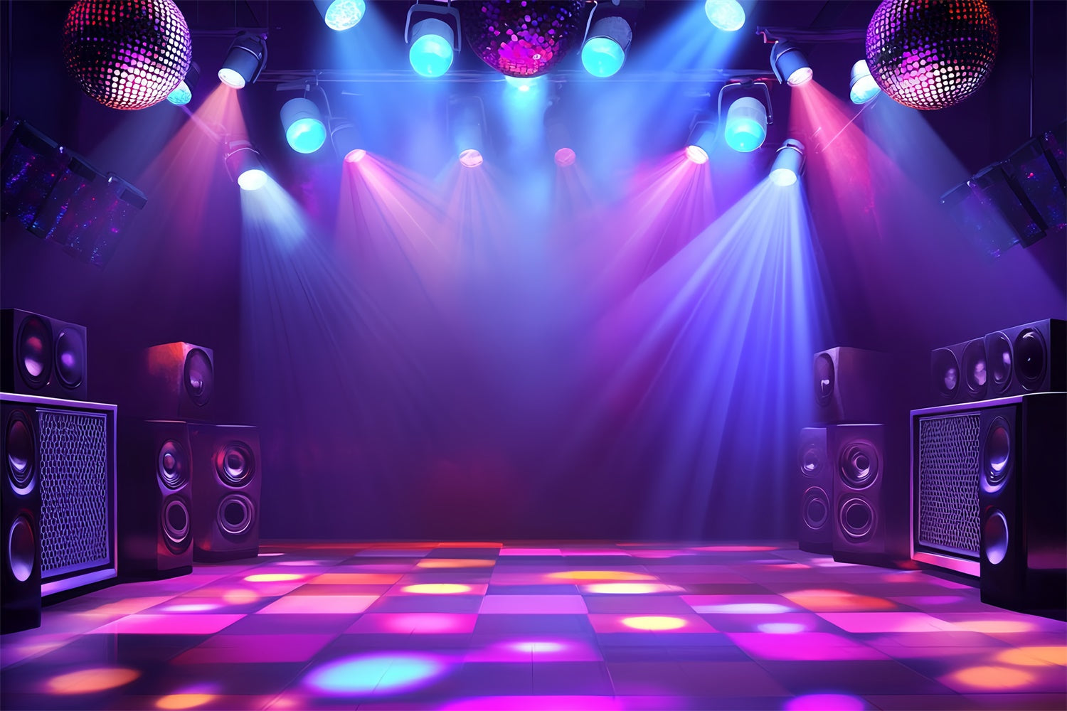 80er Jahre Backdrop Club Disco Lichter Lautsprecher Vintage Backdrop CSH5-184