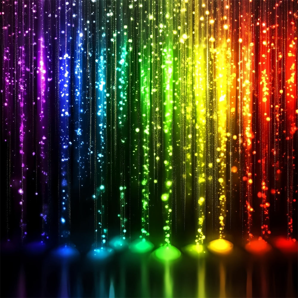 80er Jahre Backdrop Regenbogen Sparkle Neon Vintage Backdrop CSH5-187