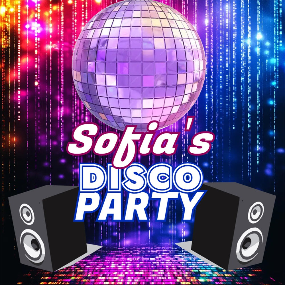 70er-Jahre-Fotohintergrund Funkelnde Disco-Nacht-Hintergrund CSH5-2