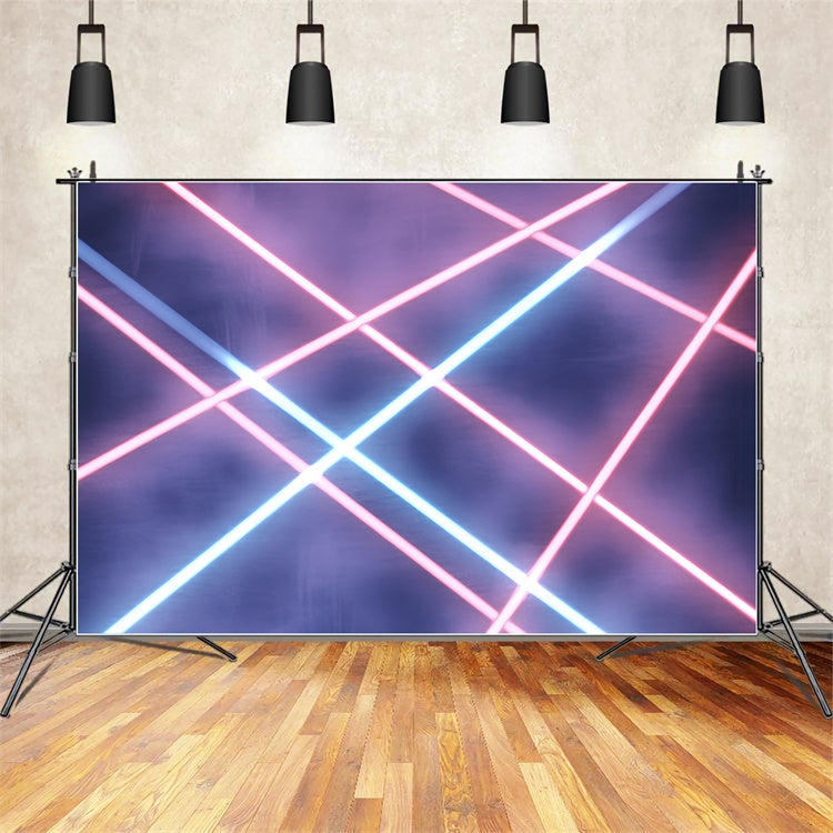 90er Jahre Fotohintergrund Neon Laser Lichtstrahl Vintage Backdrops CSH5-200
