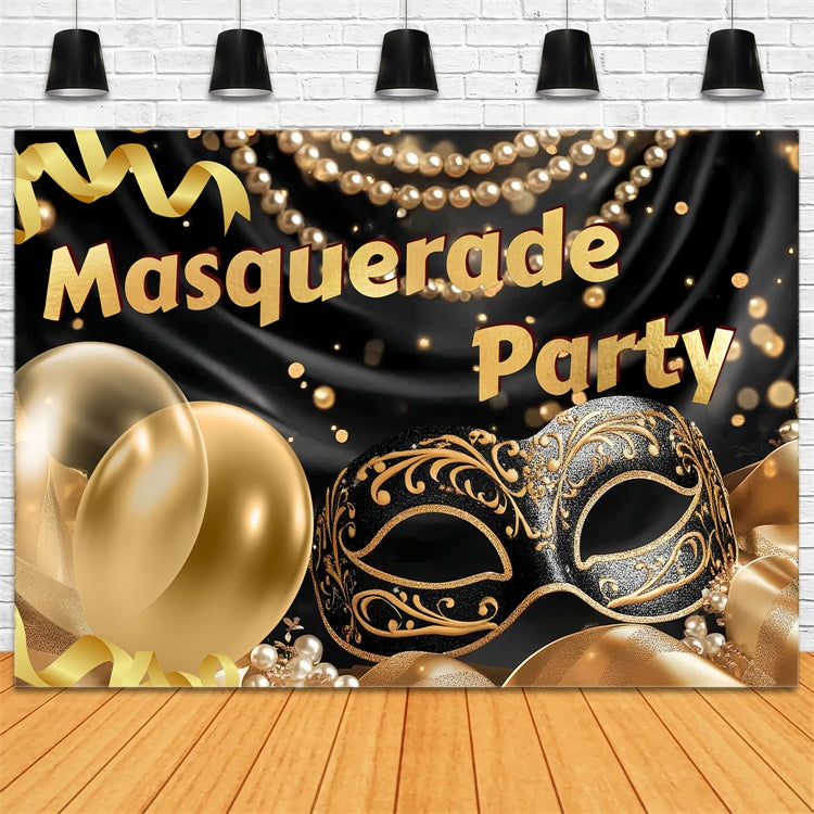 Maskerade Party Kulisse Goldene Maske Ballonkulisse CSH5-207
