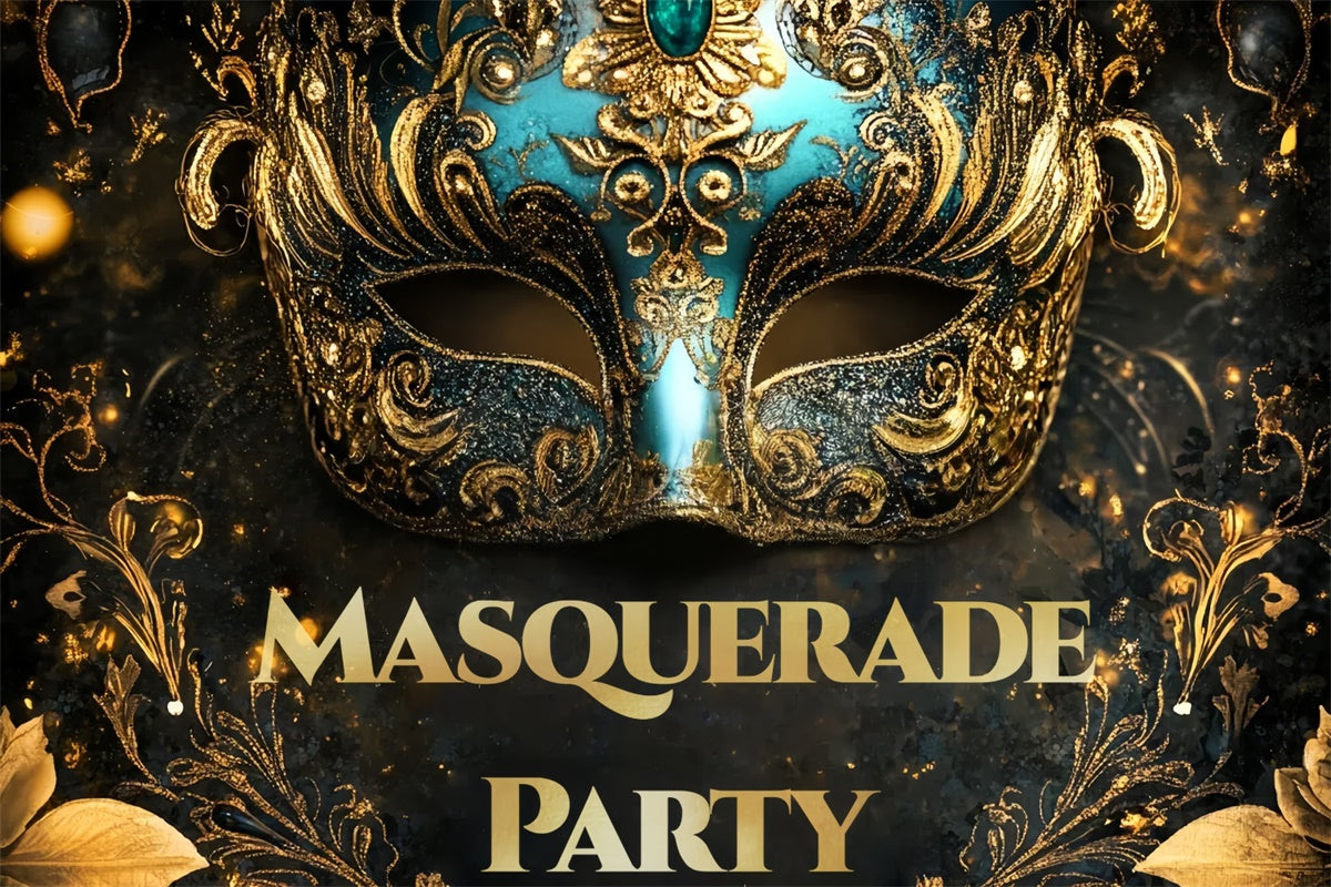 Maskerade Party Backdrop Glam Barock Stil Maske Backdrop CSH5-210