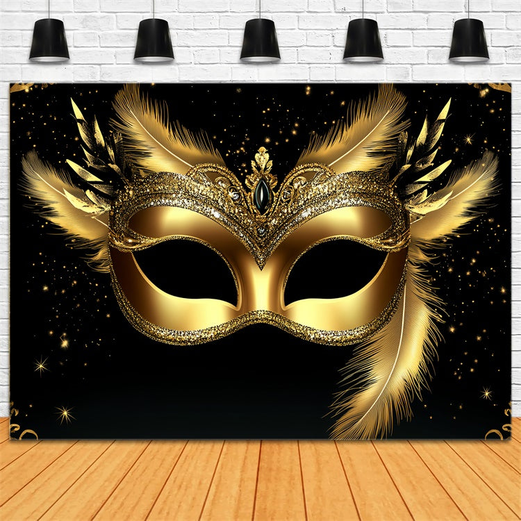 Maskerade Backdrops Königliche Gold Maske Feier Backdrop CSH5-231