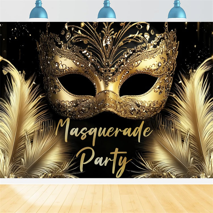 Maskerade Party Ideen Glitzer Feder Edelstein Maske Backdrop CSH5-233