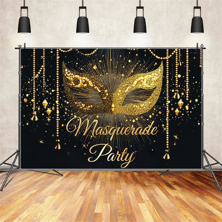 Maskerade Party Ideen Luxe Maske Perlenschnüre Backdrop CSH5-235