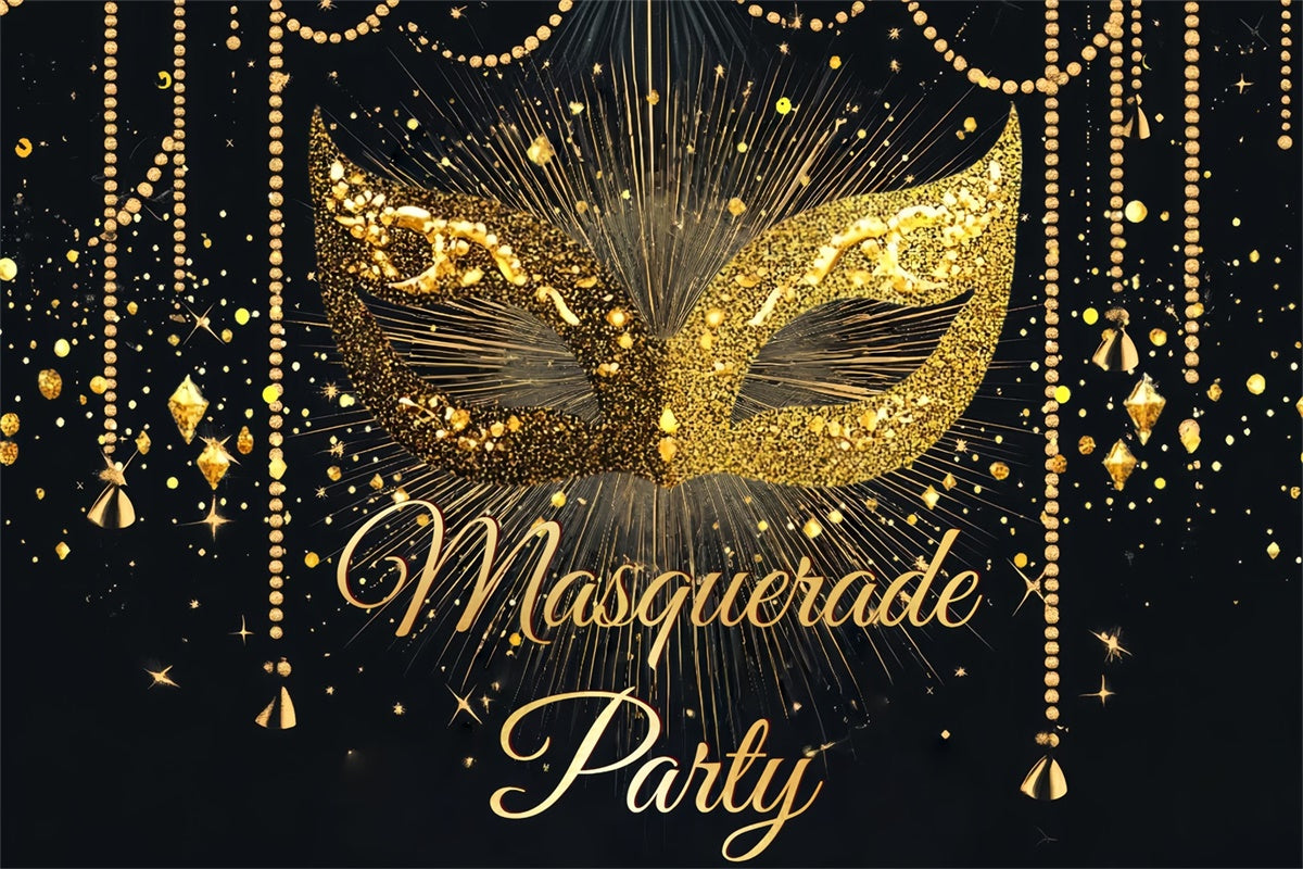 Maskerade Party Ideen Luxe Maske Perlenschnüre Backdrop CSH5-235