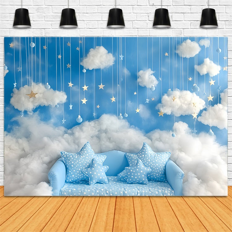 Neugeborenen-Fotografie Hintergrund verträumt schwebende Wolke Hintergrund CSH5-258