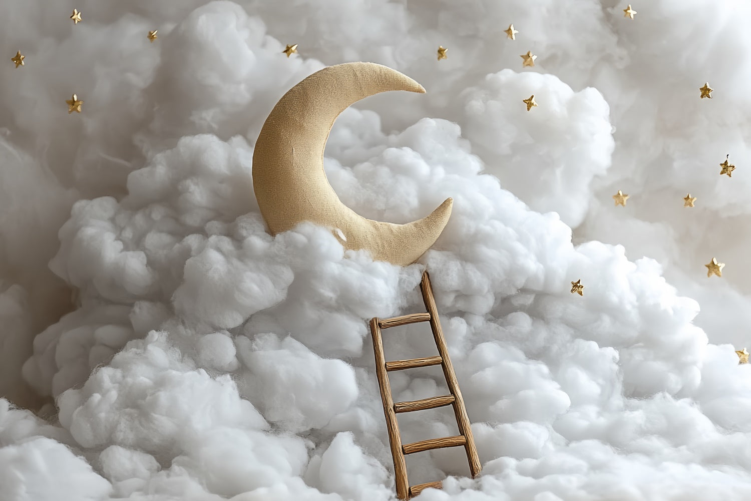 Mond und Sterne Backdrop Golden Moon Climb Newborn Backdrop CSH5-261