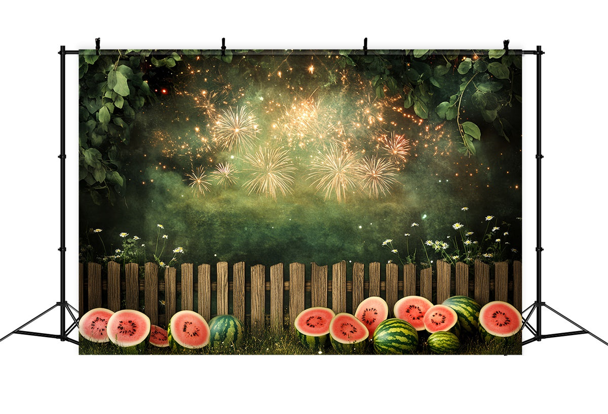 Feuerwerk Backdrop Wassermelone Sparkle Garten Kinder Backdrop CSH5-262
