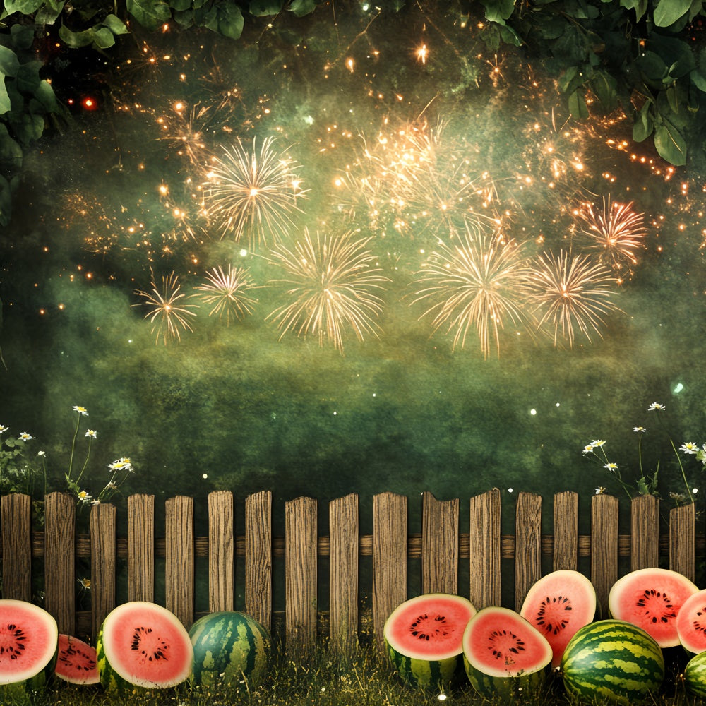 Feuerwerk Backdrop Wassermelone Sparkle Garten Kinder Backdrop CSH5-262