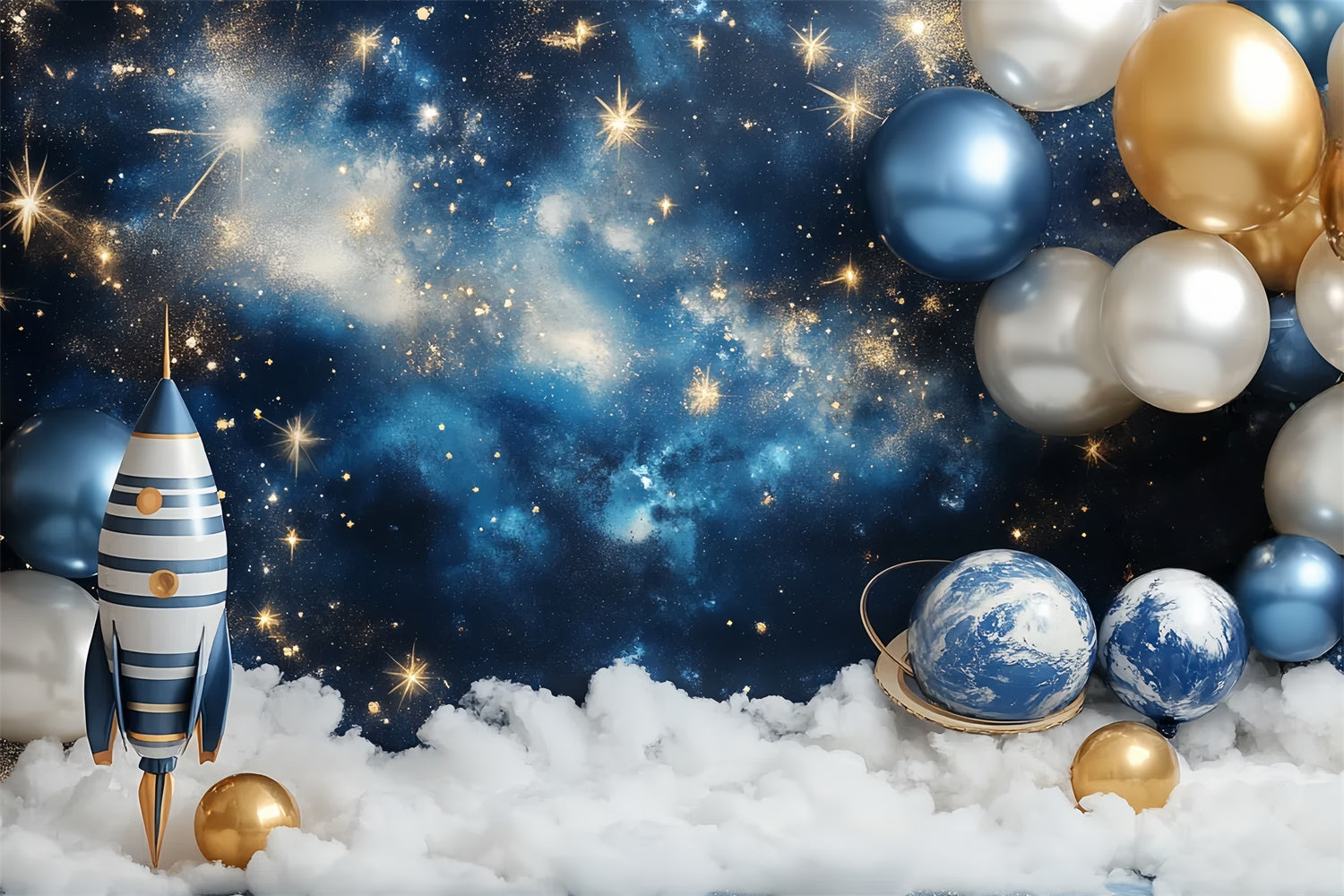 Neugeborenen-Fotohintergrund Galaxy Explorer Baby-Hintergrund CSH5-264