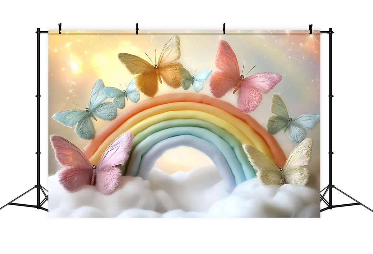 Schmetterling Backdrop Schmetterling Regenbogen Glühen Kinder Backdrop CSH5-273