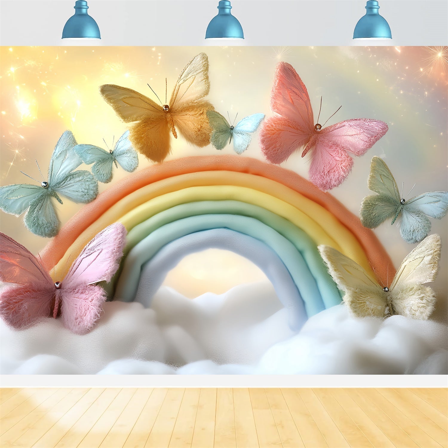 Schmetterling Backdrop Schmetterling Regenbogen Glühen Kinder Backdrop CSH5-273