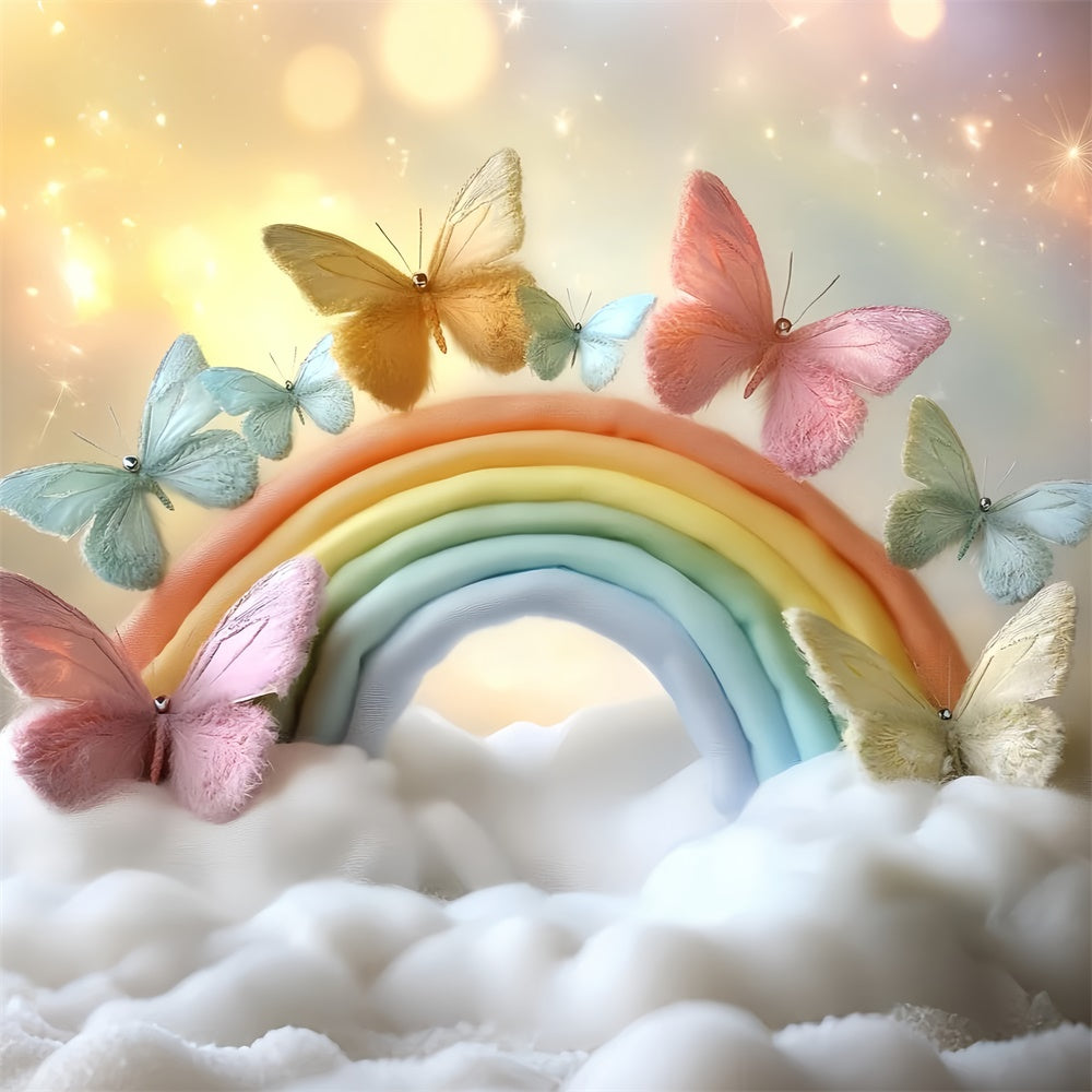 Schmetterling Backdrop Schmetterling Regenbogen Glühen Kinder Backdrop CSH5-273