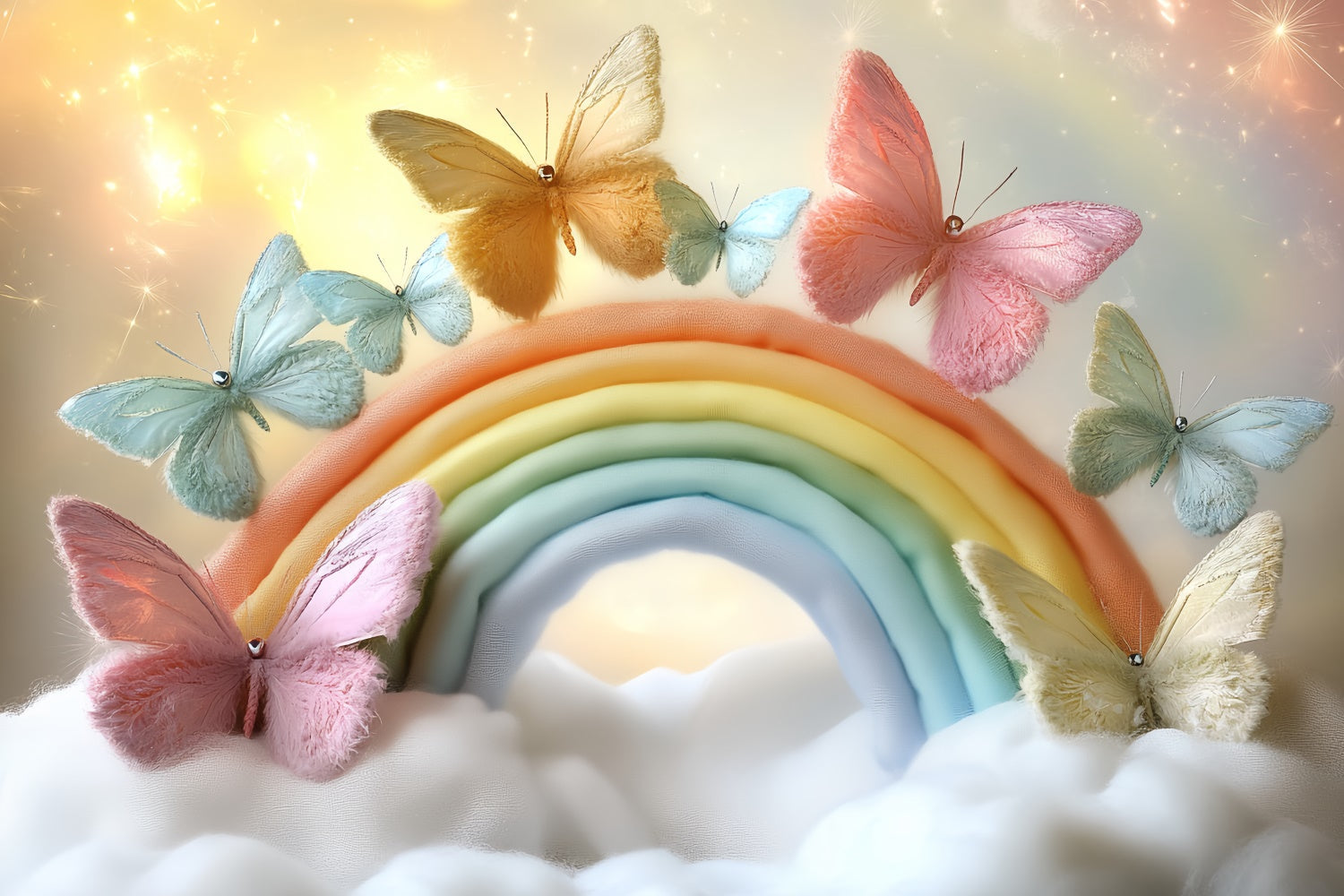 Schmetterling Backdrop Schmetterling Regenbogen Glühen Kinder Backdrop CSH5-273