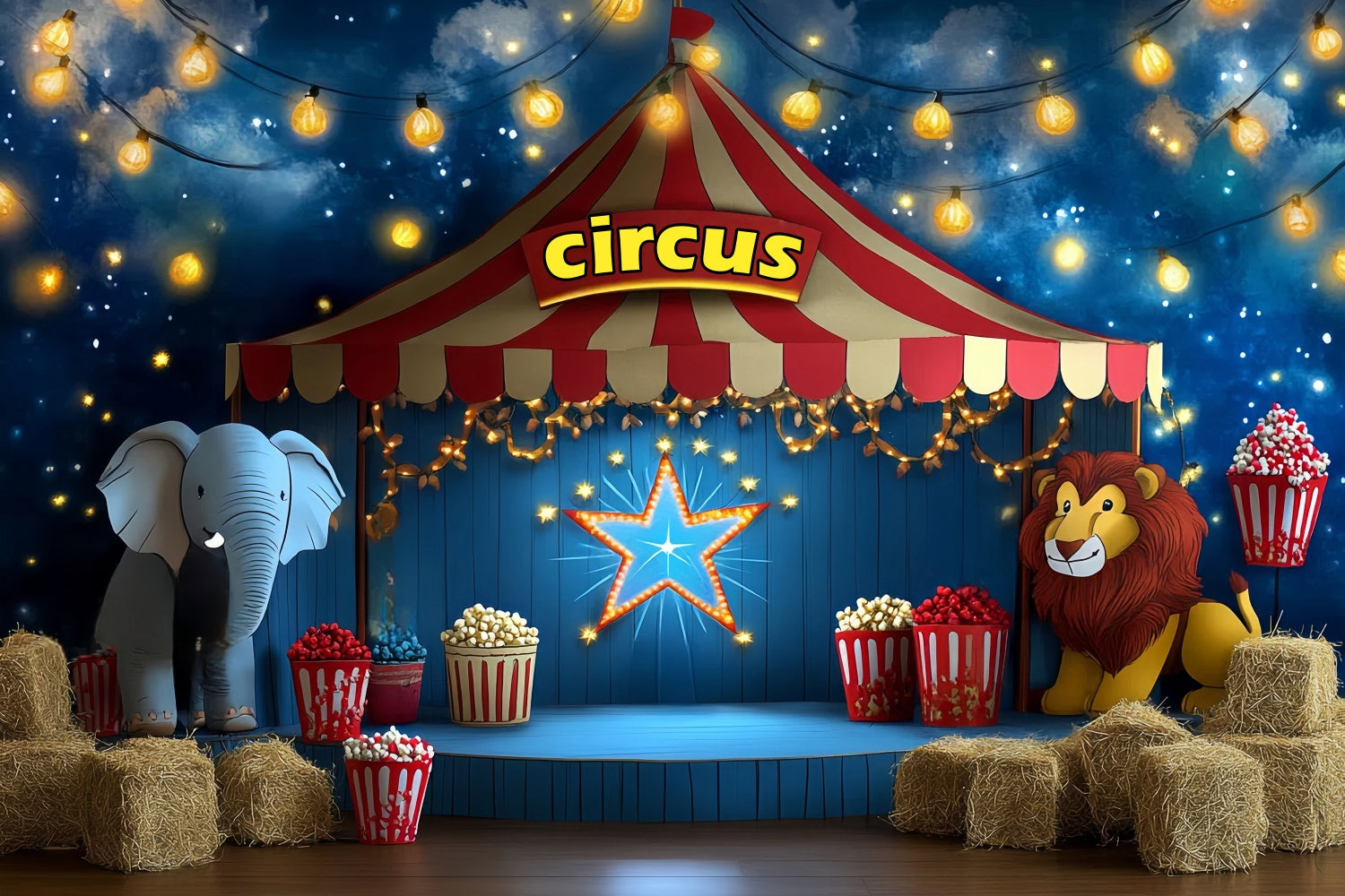 Zirkus Backdrop Zirkus Sternennacht Kinder Backdrop CSH5-296