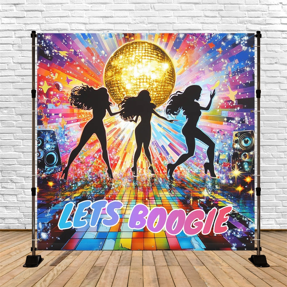 70er Jahre Backdrop Glam Dancers Glitter Lights Backdrop CSH5-3