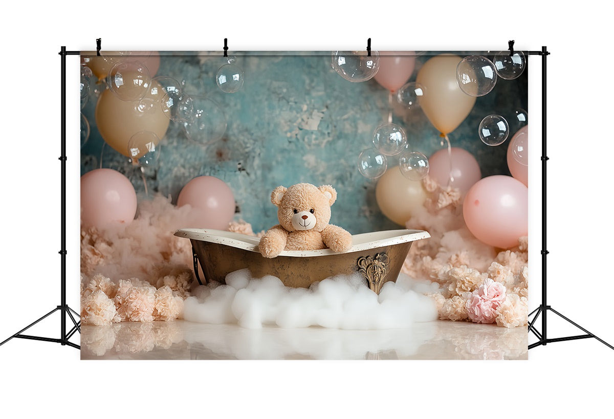 Neugeborenen-Hintergrund Bubble Bear Badezeit-Hintergrund CSH5-313