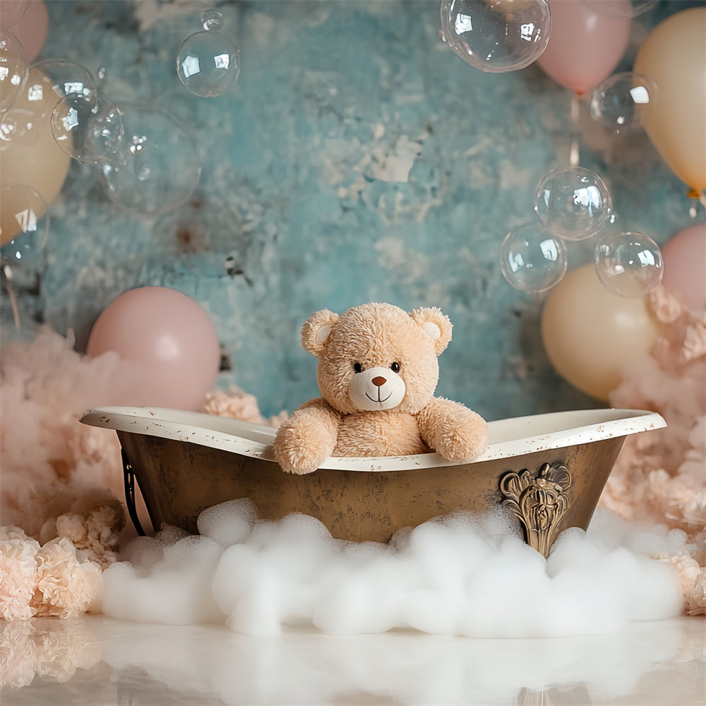 Neugeborenen-Hintergrund Bubble Bear Badezeit-Hintergrund CSH5-313