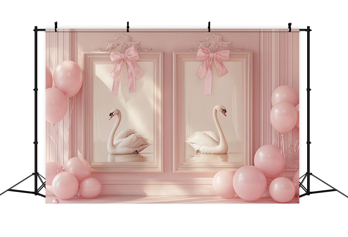 Vintage Wand Hintergrund Blush Schwan Eleganz Neugeborenen Hintergrund CSH5-318