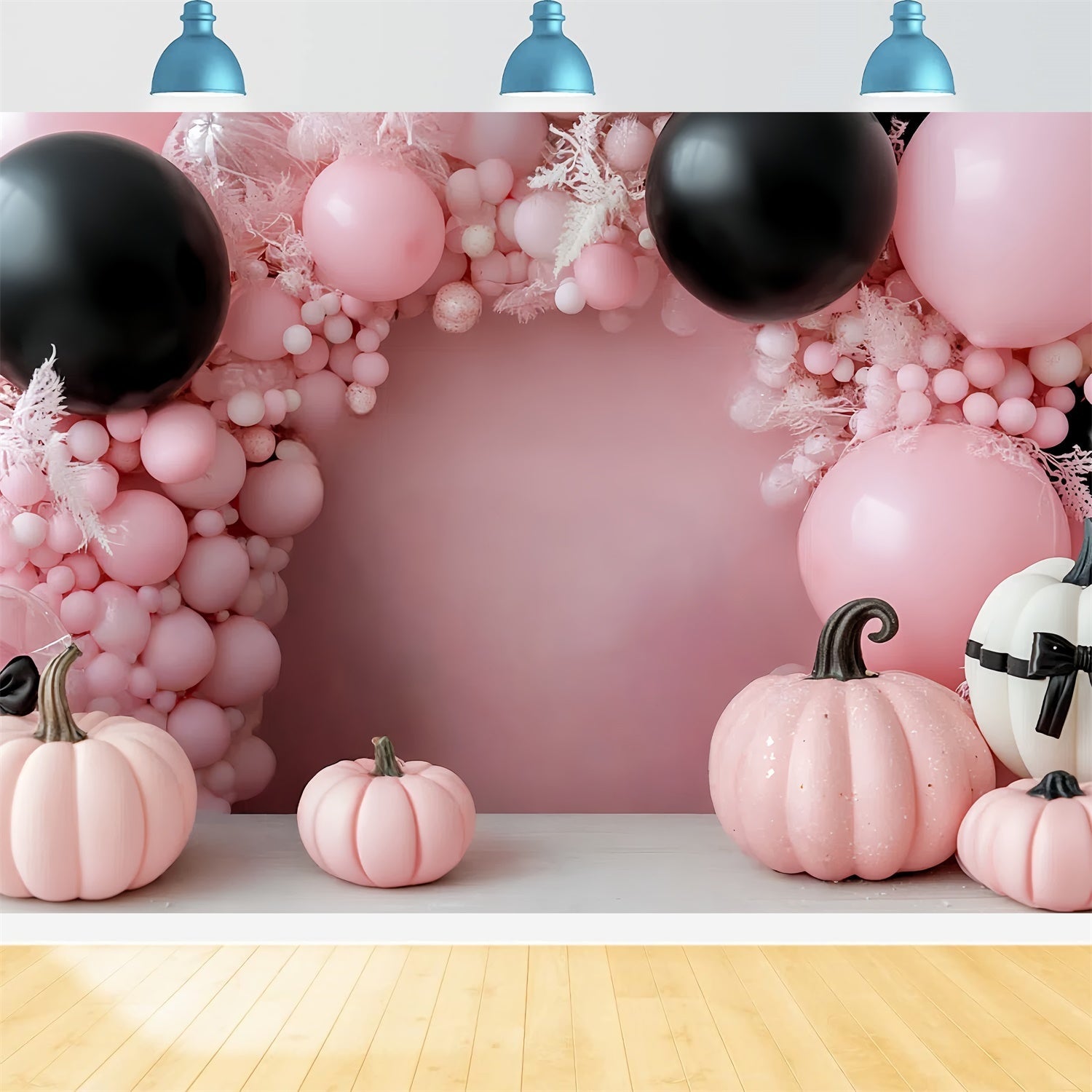 Kinder-Fotohintergrund Rosa Kürbis Halloween-Hintergrund CSH5-320