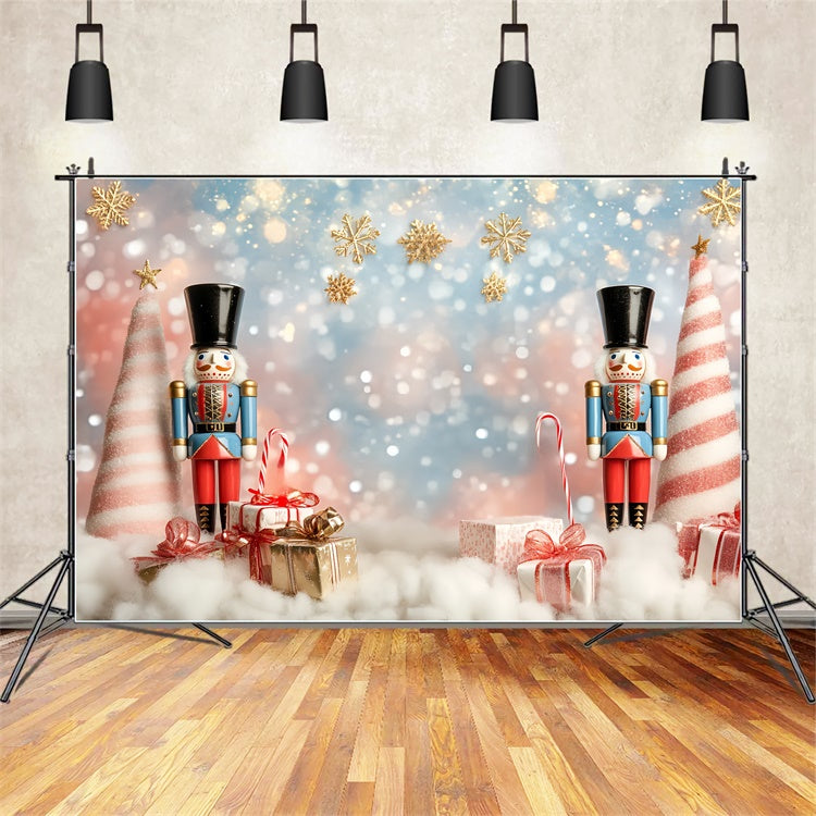 Weihnachten Backdrops Nussknacker Wunderland funkelnde Kinder Backdrop CSH5-323