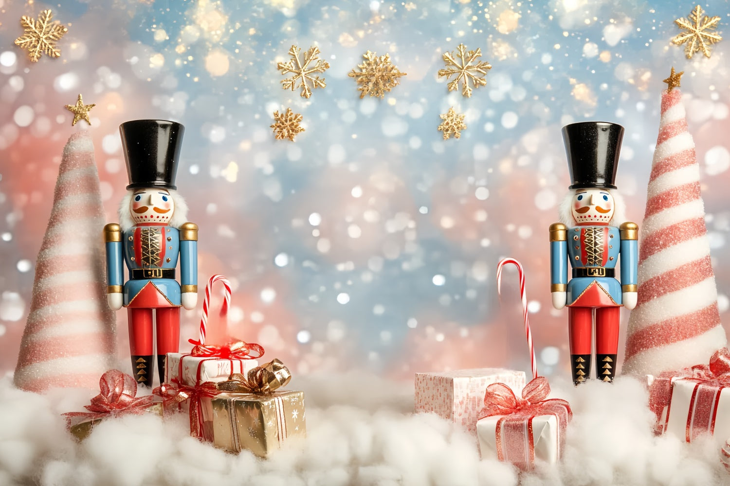 Weihnachten Backdrops Nussknacker Wunderland funkelnde Kinder Backdrop CSH5-323