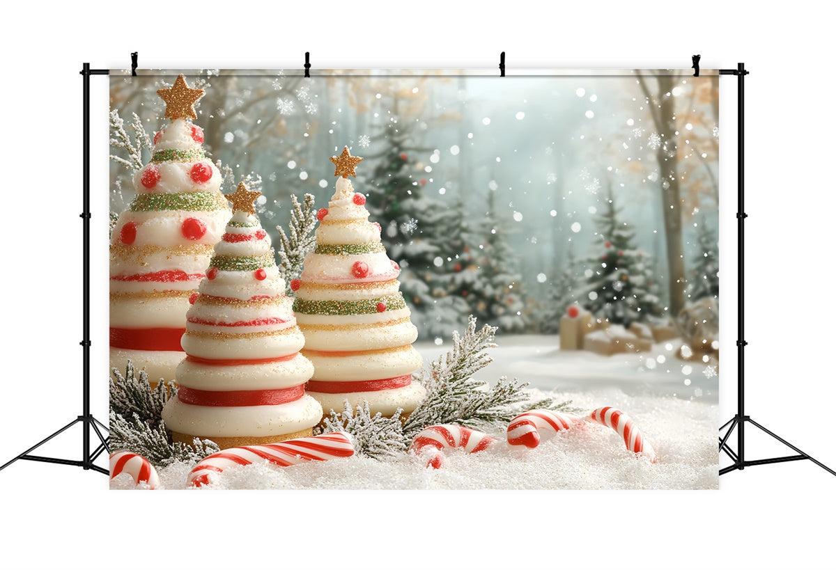 Weihnachten Fotokulissen Süße Weihnachten Wald Kinder Hintergrund CSH5-325