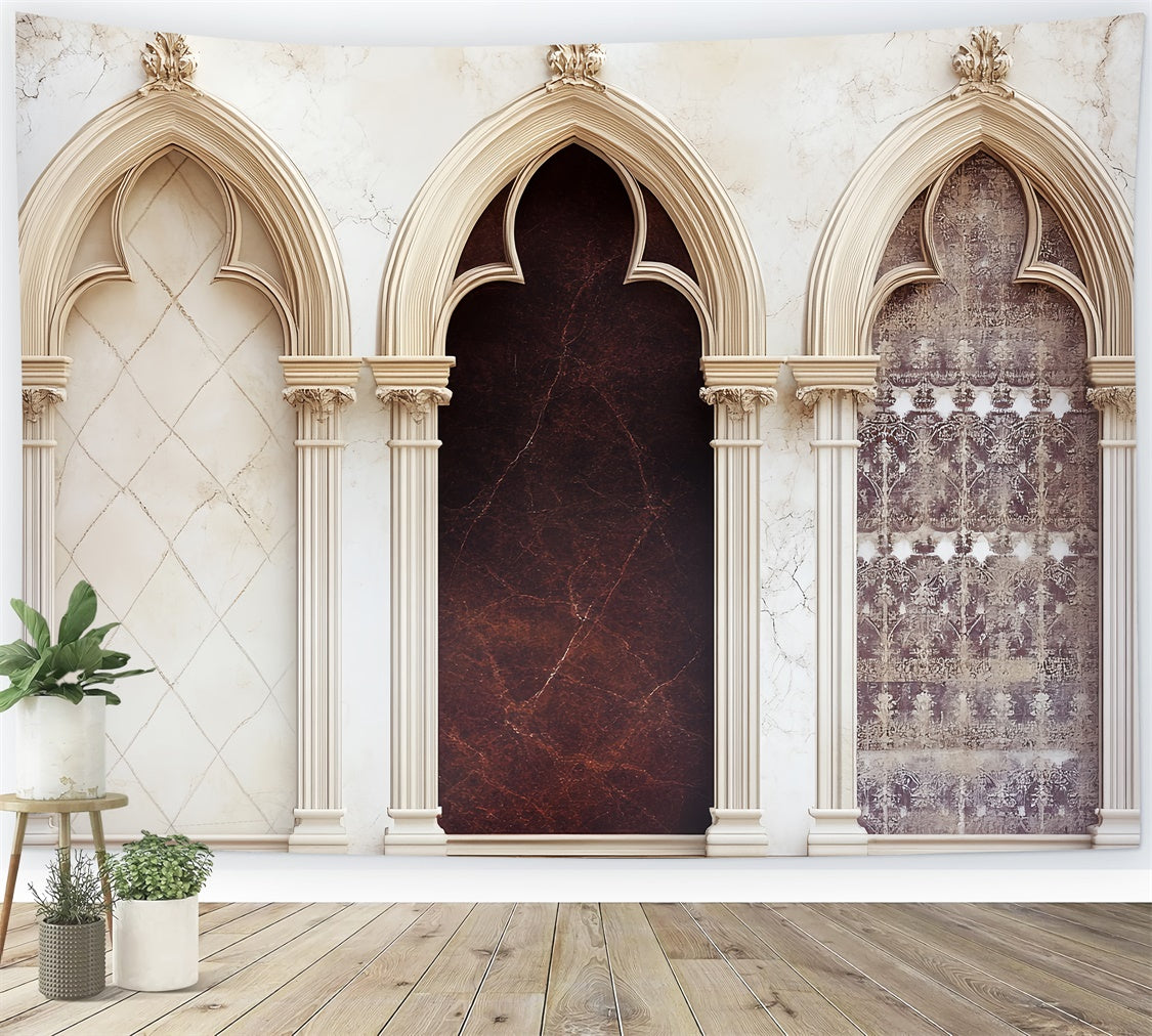 Happy Vatertag Backdrop Gotischer Bogen Verziertes Backdrop CSH5-33