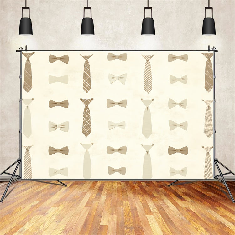 Backdrops für Vatertag Beige Krawatte Muster Hintergrund CSH5-35