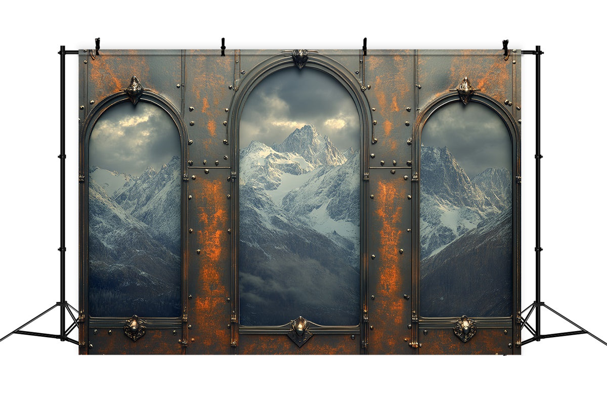 Backdrop Vatertag Metall Fenster Berg Backdrop CSH5-38