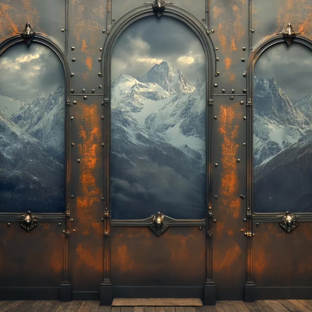 Backdrop Vatertag Metall Fenster Berg Backdrop CSH5-38