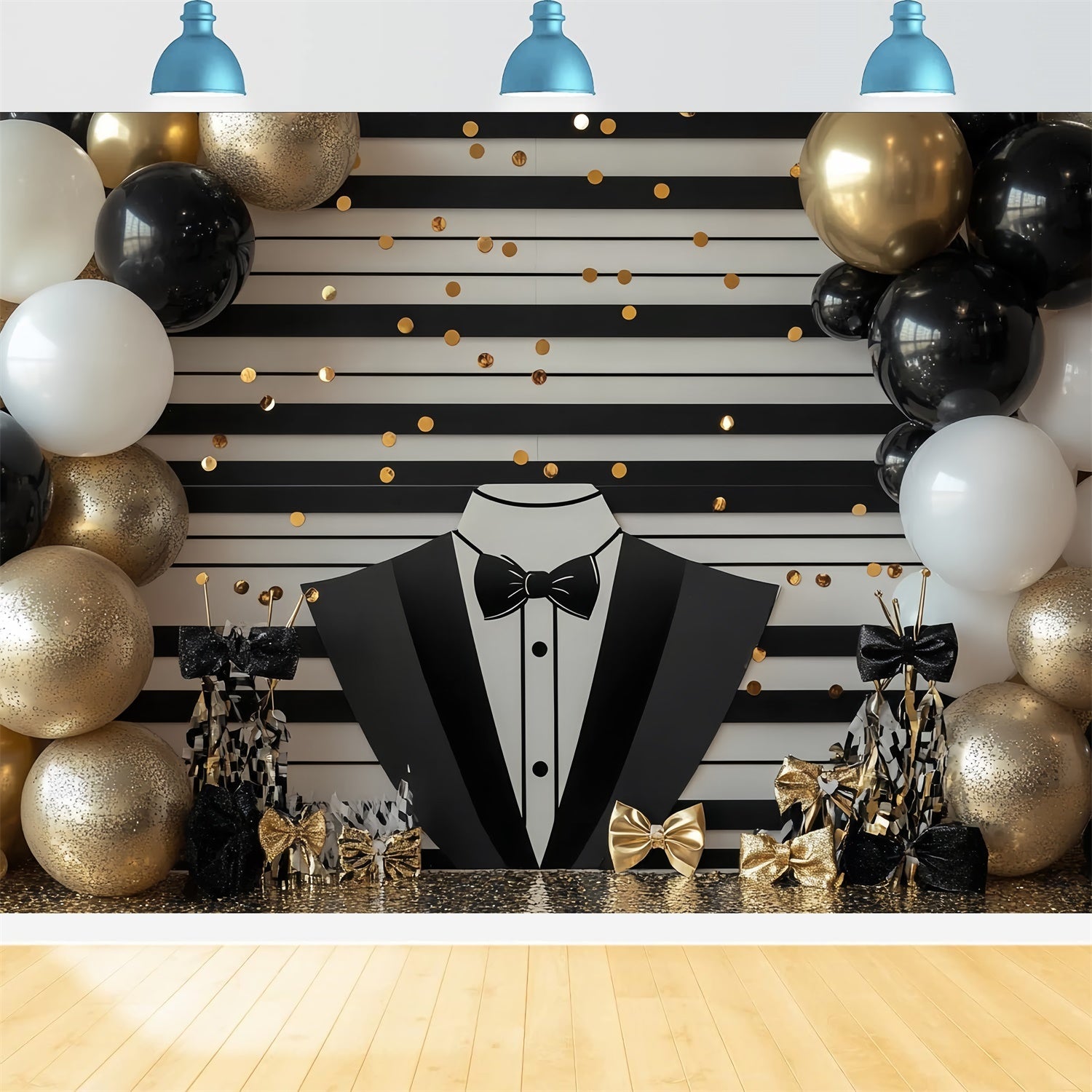 Hintergrund Vatertag Glamouröser Smoking Ballon-Hintergrund CSH5-42