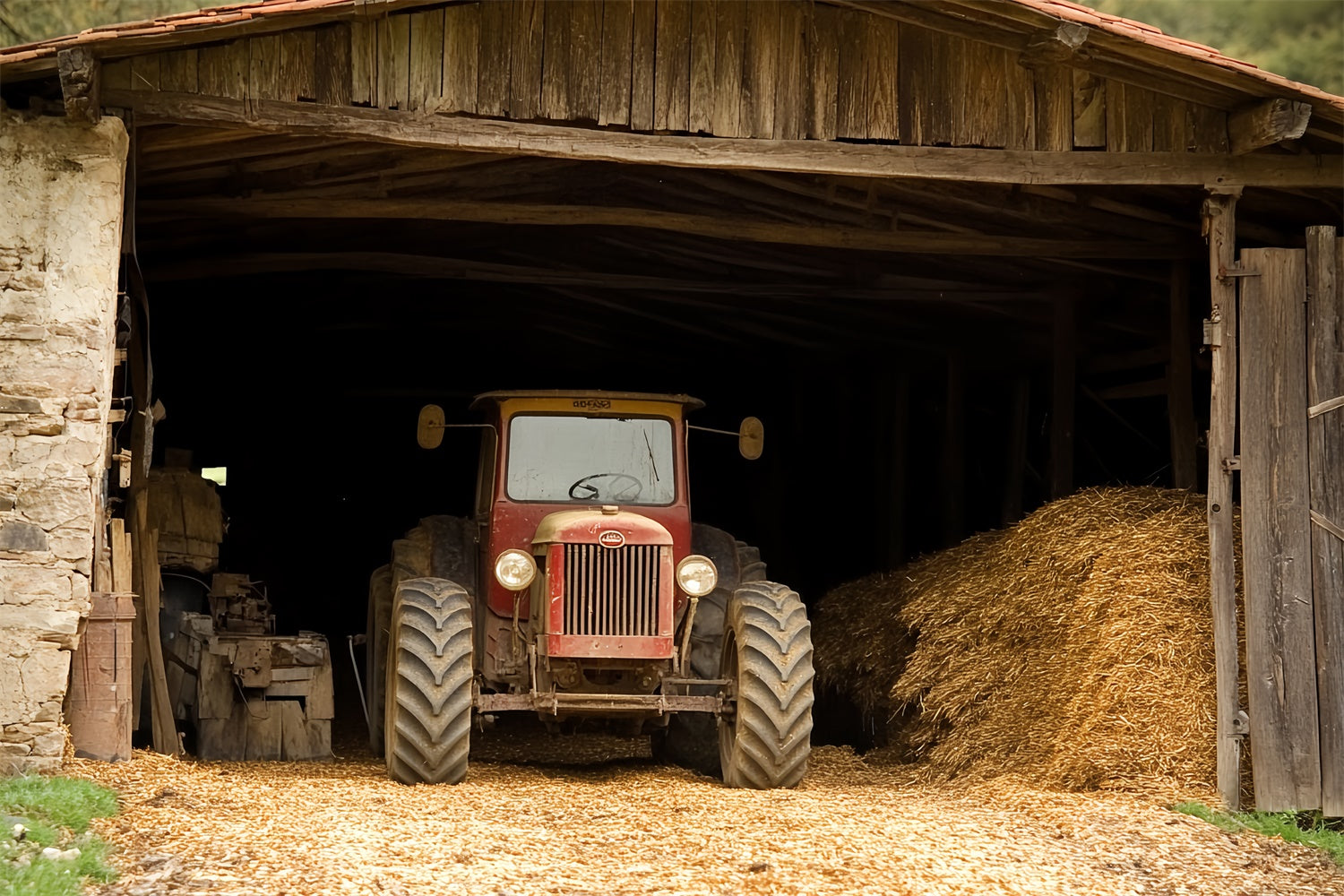 Happy Fathers Day Backdrop Land Scheune Traktor Backdrop CSH5-44
