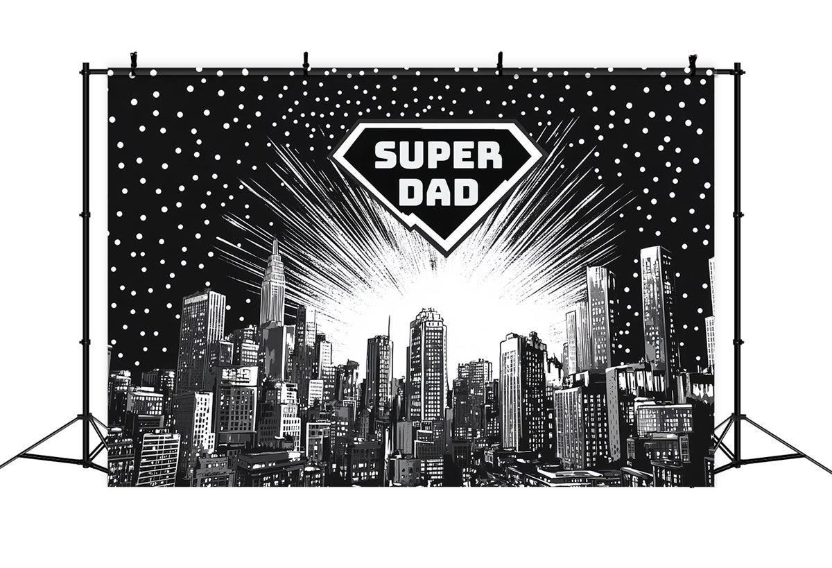 Vatertag Backdrop Ideen Comicbuch Held Stadt Backdrop CSH5-45