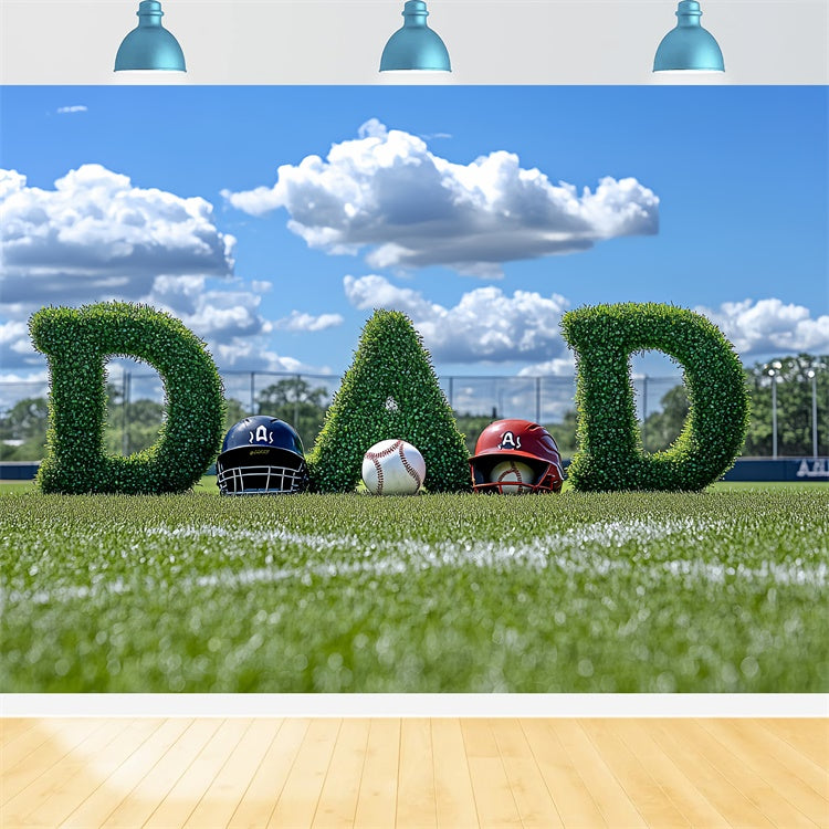 Vatertag Fotokulisse Grüner Rasen Baseball-Hintergrund CSH5-47