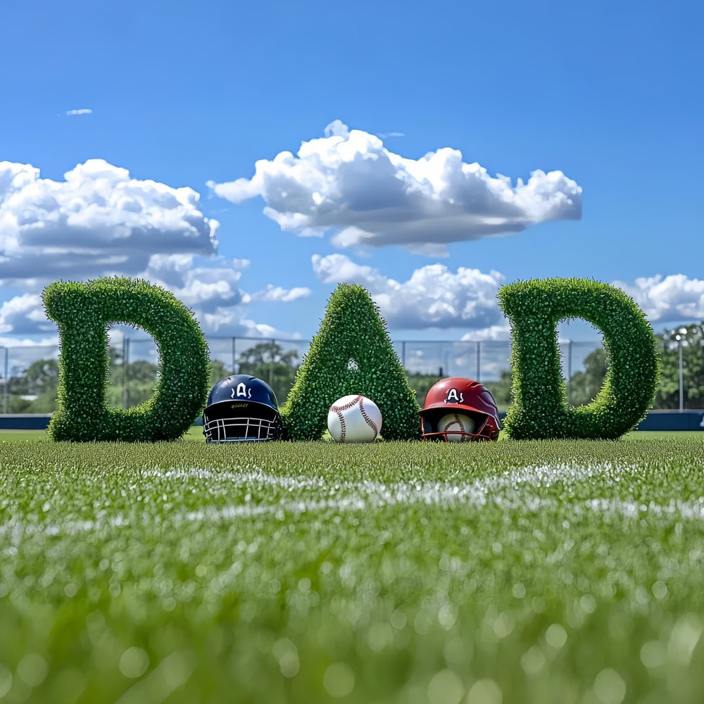 Vatertag Fotokulisse Grüner Rasen Baseball-Hintergrund CSH5-47